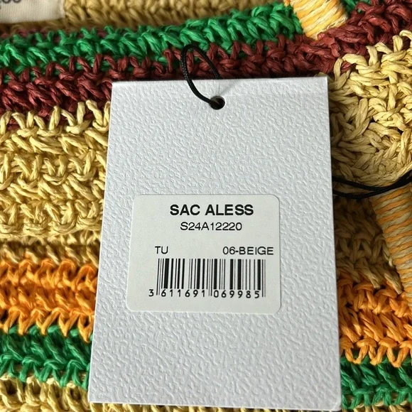 Suncoo Paris Aless Crochet Tote Bag NWT - Picture 4 of 10